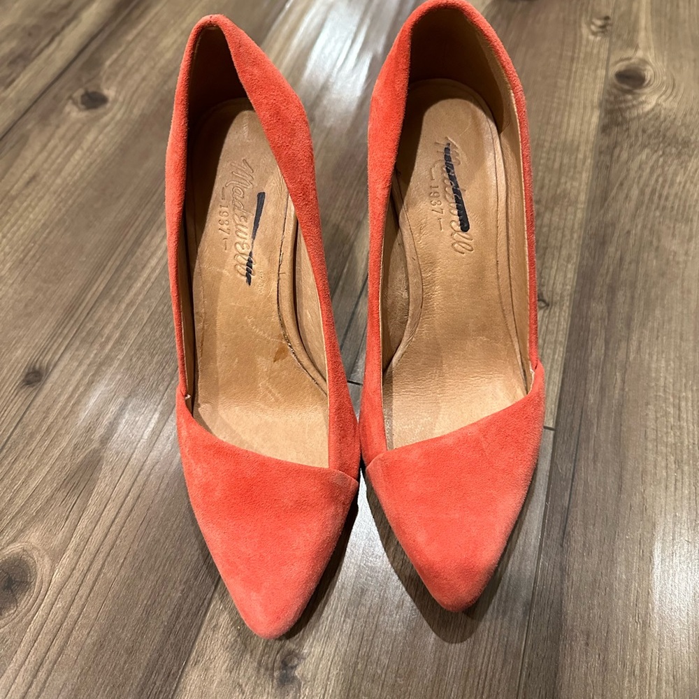 Used MADEWELL heels for women size 5.5 in the color Red